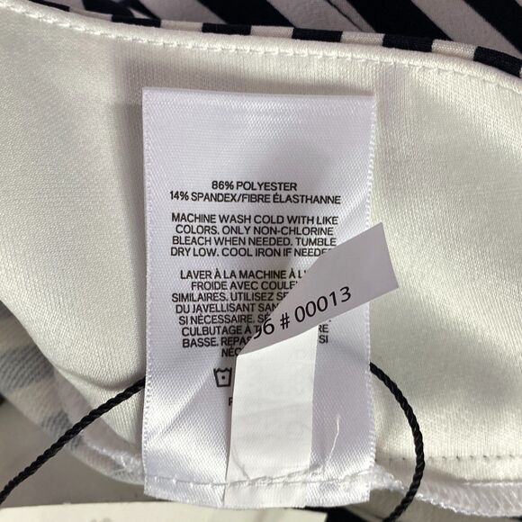 New Express Striped High Rise Wide Leg Culotte Pant Women's Size 10 - Picture 9 of 12